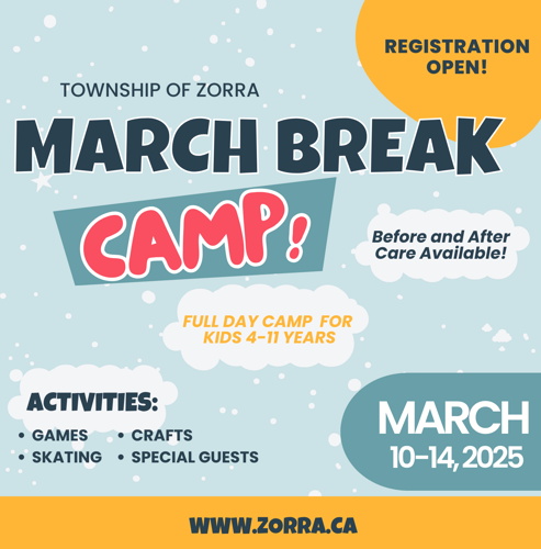 image of march break camp poster